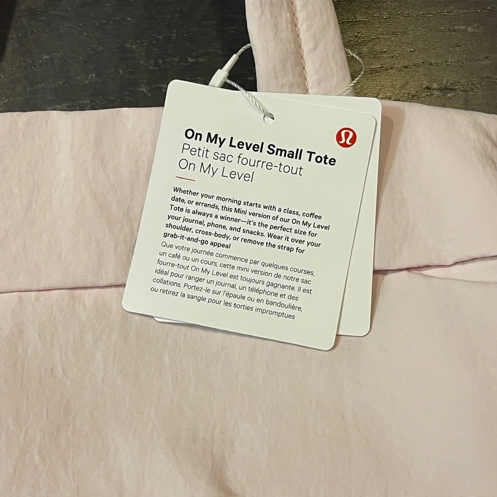 BNWT RARE Lululemon On My Level Small Tote Bag 5L Blissful Pink crossbody bag - Picture 5 of 5